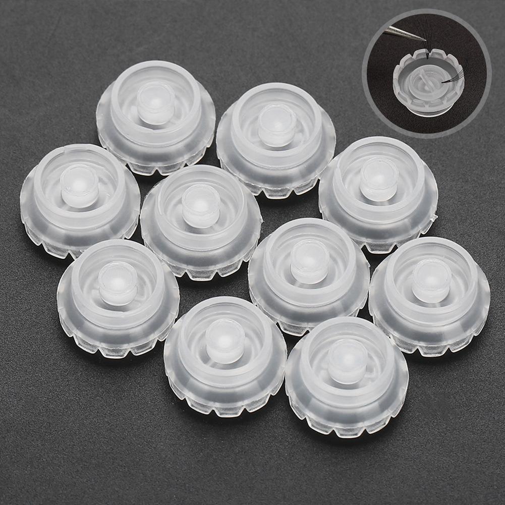 Eyelash Extension Tool 10Pcs Plastic Eyelash Glue Holder Eyelashes Adhesive Stand Blossom Cup