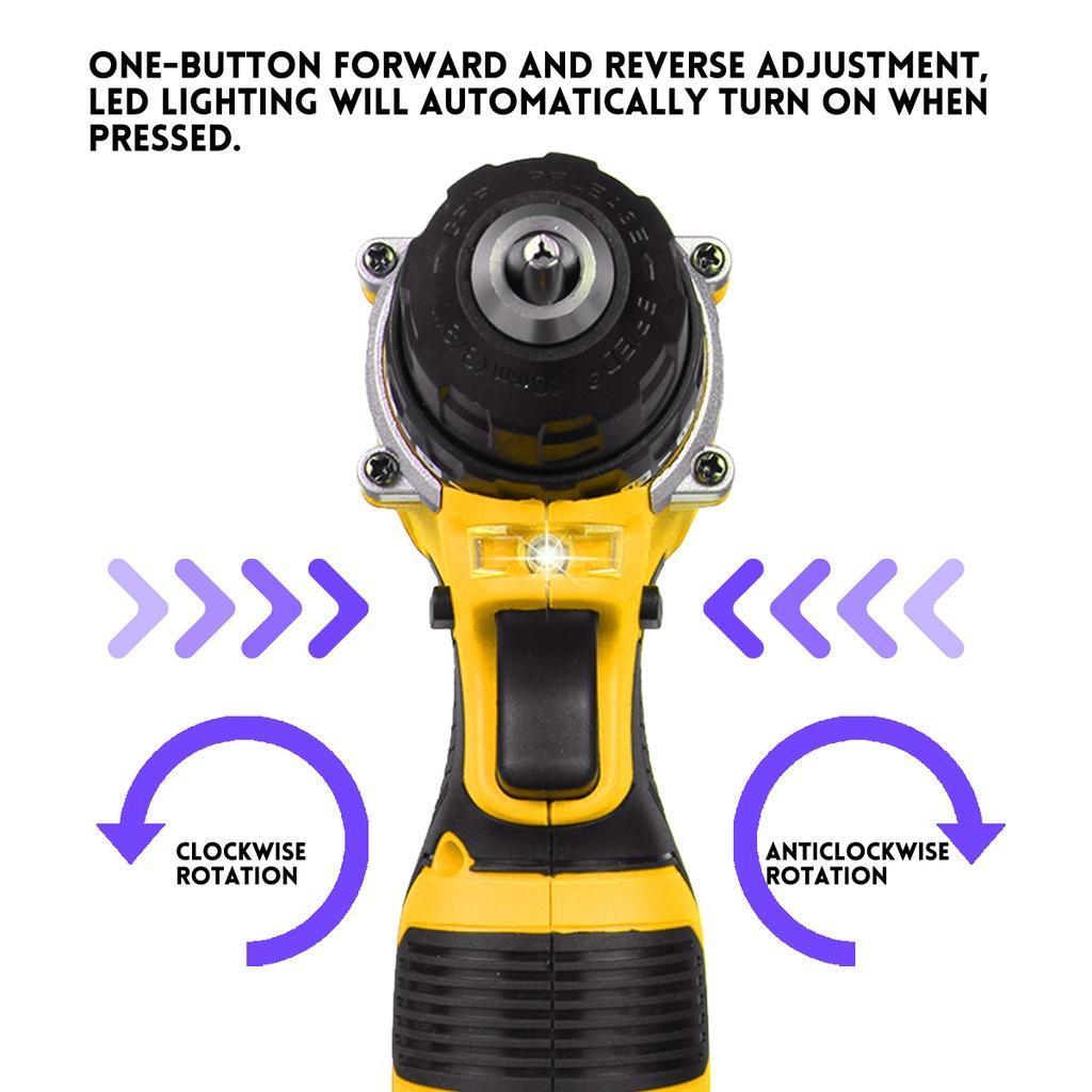 16.8V Electric Screwdriver Mini Wireless Driver With 1/2PCS Lithium-Ion Battery Cordless Drill  Home DIY Power Tools