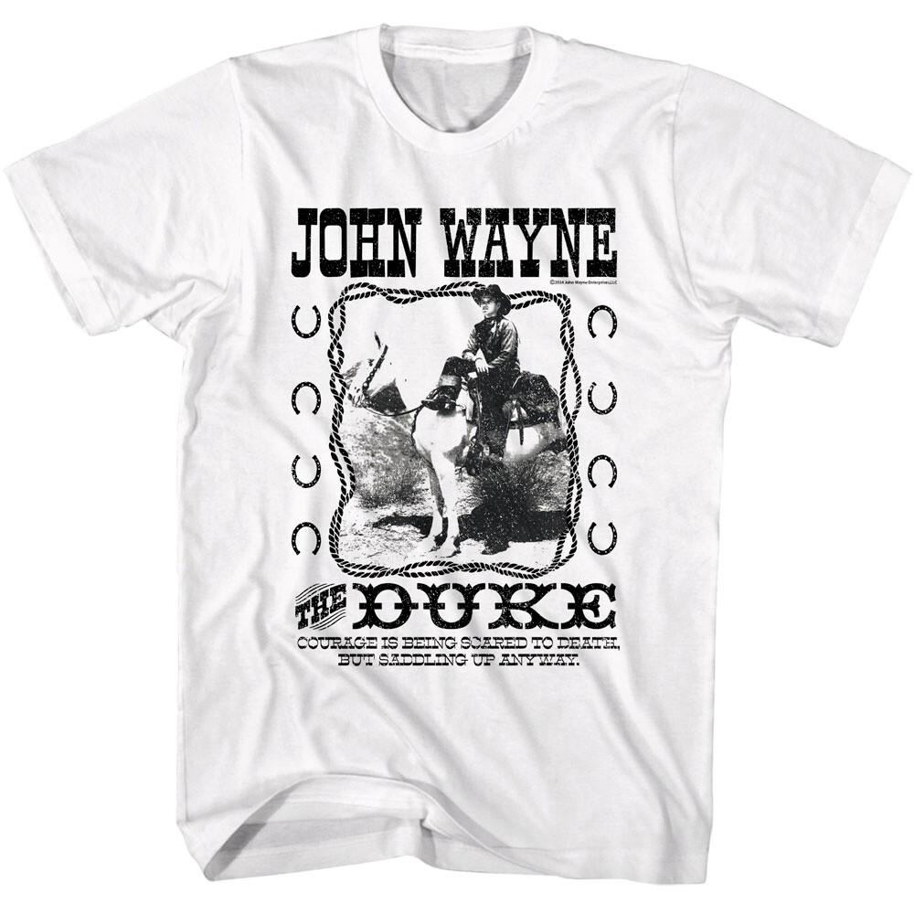 John Wayne The Duke Saddling Up Men T Shirt XXXXL