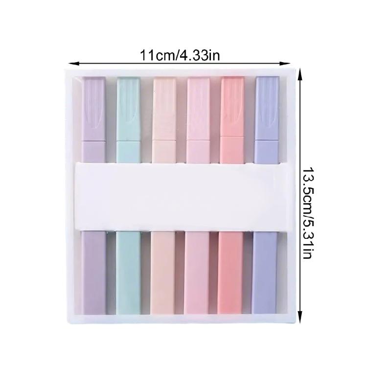 Zestaw 6 wielofunkcyjnych zakreślaczy Zakreślacz Biblijny Zakreślacz z końcówką dłutową Marker Fluorescencyjny dla Ucznia