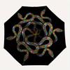 1pc Snakes, Mandala Automatic Open/close Folding Umbrella, Compact Portable Travel Umbrella, Durable Construction yy250809065