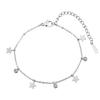 Braccialetto cavigliera sottile Effie Queen in acciaio inossidabile per gamba da donna Moda Estate Spiaggia Gioielli per Piede Cavigliere Minimaliste CZ Regalo