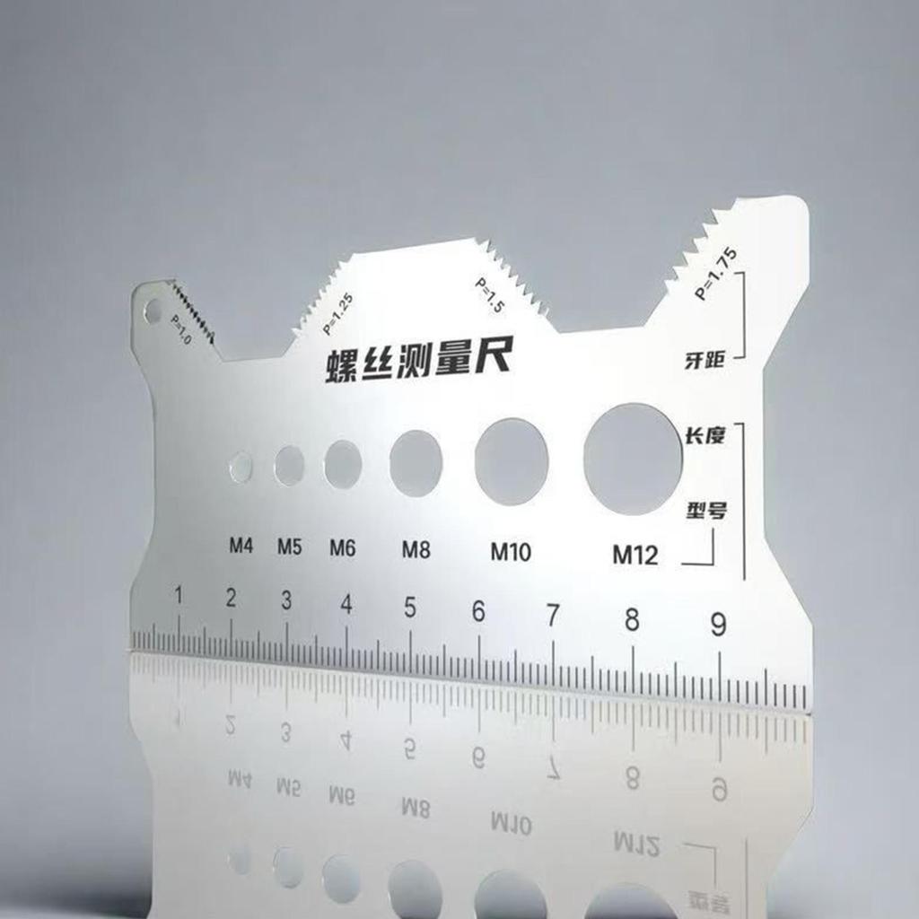 Double-Sided Bolt Gauge Stainless Steel Thread Checker Portable Screw Gauge For Layout Repair Jewelry Woodworking Watch