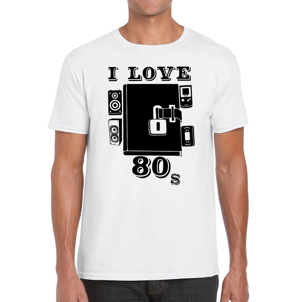 I Love 80s Dairy Old Music Unisex Mens T Shirt Womens Tops Tees S