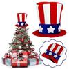 Patriotic Star Hat Tree Top, Red White Blue Christmas Tree Decoration, Independence Day Decoration Independence Day Party Supplies