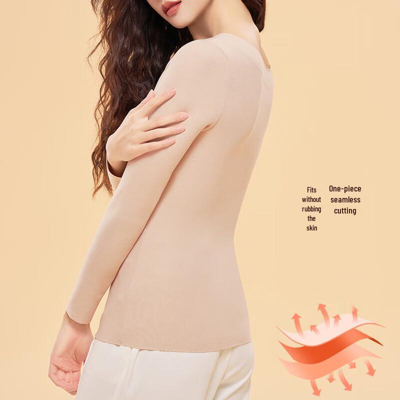 Damska bezszwowa termoaktywna koszulka bazowa z wbudowanymi miseczkami biustonosza