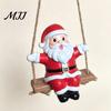 Decorative Santa Figurine Swing Claus Ornament, Resin Christmas Tree Holiday Home Decor Hanging Decoration, Seasonal Pendant Festive Ornament