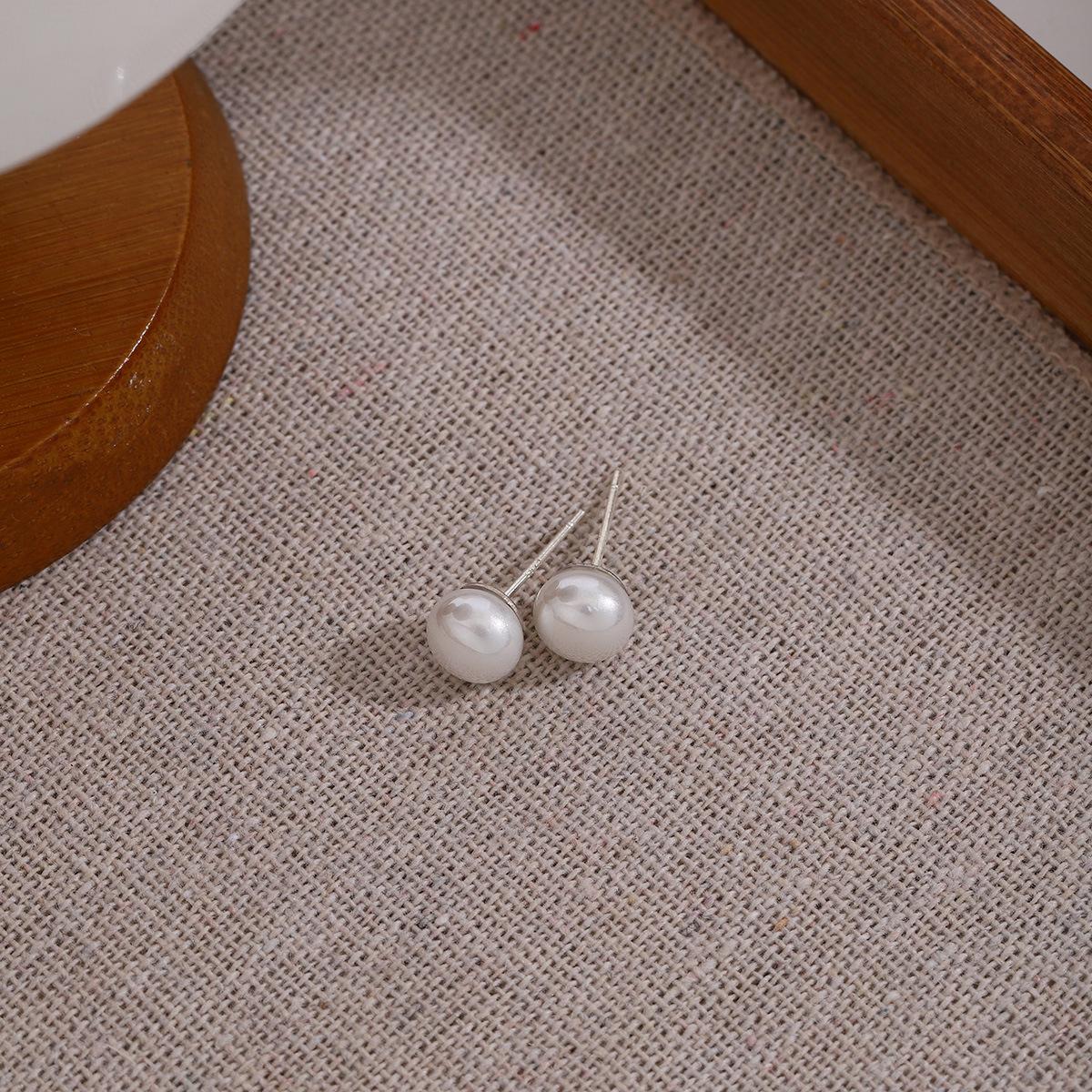 Французские Элегантные Высококачественные Серьги-Гвоздики с Жемчугом, Нишевые Простые Серьги для Женщин