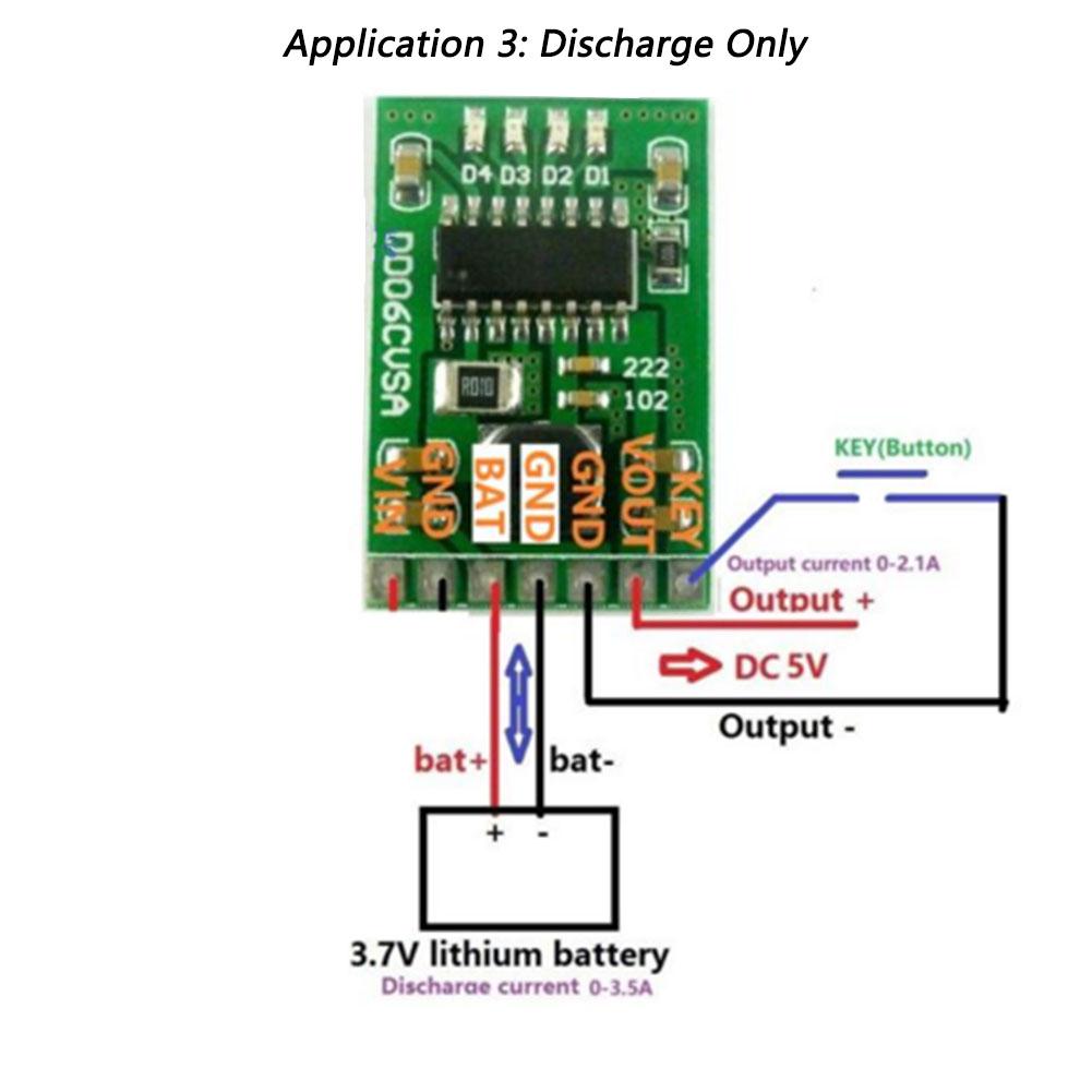 5V 2.1A /Discharge/Boost/Battery /Indication Module 3.7V 4.2V Lithium Batter