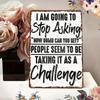 Metal Wall Art Sign, No Asking Again Warning, 20x30 cm, Rustic Home Decor