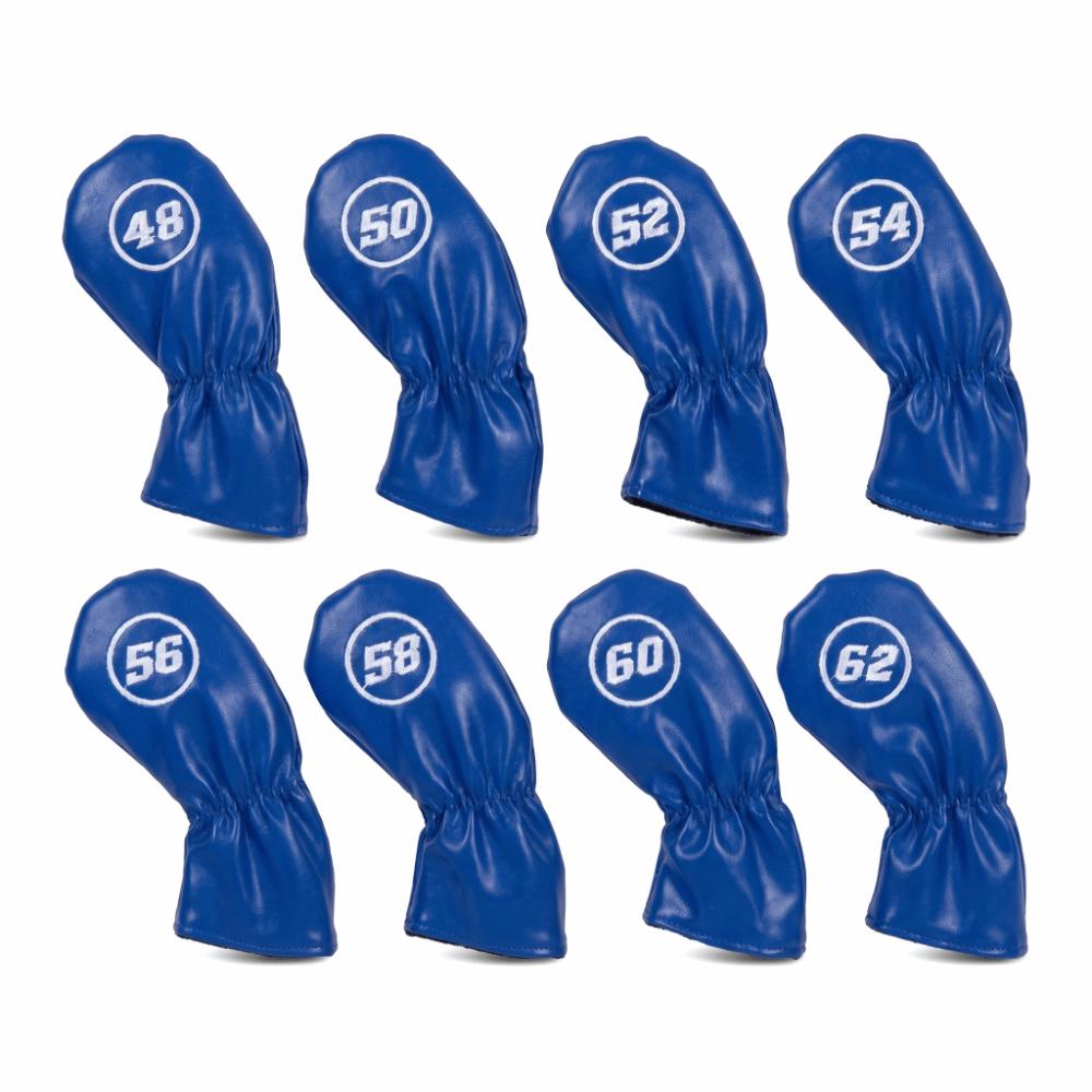 8pcs PU Material Golf Club Covers Lightweight Design Head Cover Set Protective Case  Iron Wedges