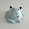 Cute Cartoon Baby Bucket Hat Summer Wide-brim Fisherman Cap for Toddler Boy Girl Solid Color Kawaii Kids Panama Sun Hats