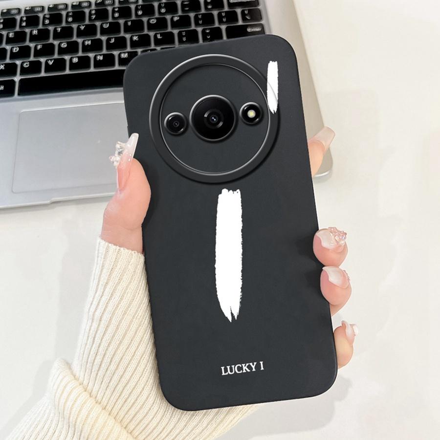 For Xiaomi Redmi A3 Back Cover Popular Letter Protector Soft Silicone Phone Cases For RedmiA3 A 3 4G Xiaomi Poco C61 Funda