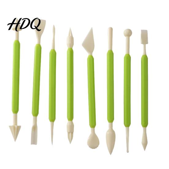 Professional Baking Accessories 8PCS Fondant Sculpting Tool Set DIY Cake Decorating Kit with Ergonomic Non-slip Handles Modeling Flower And
