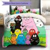 Set Copripiumino Trapuntato con Fantasia Barbapapa Decorazione per la Casa Regalo (1 * copripiumino + 2 * federe senza imbottitura)