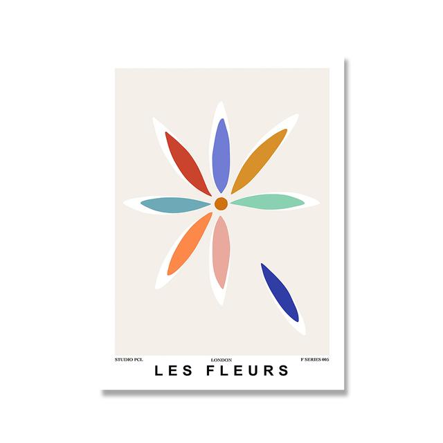 Abstract Flower Vintage Minimalist Wall Art Canvas Painting Nordic Posters And Prints Wall Pictures For Living Room Home Decor