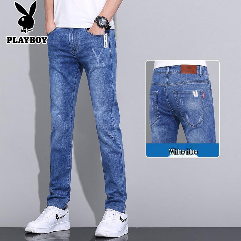 PLAYBOY Men's Slim Fit Straight Leg Jeans