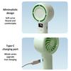 LED-Anzeige 5 Geschwindigkeiten Mini-Ventilator Tragbarer Handheld Mini-Bildschirmanzeige Turbo-Ventilator USB wiederaufladbarer Kühler Ventilator
