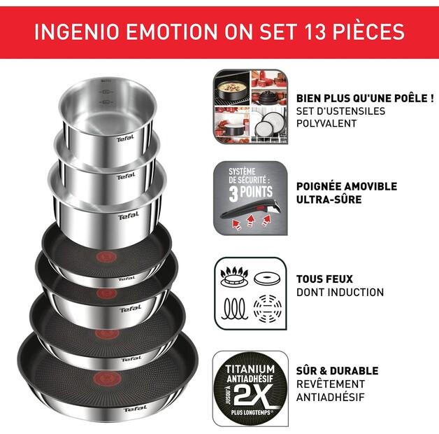 Набор посуды Tefal L897DS04 Ingenio Emotion, 13 шт.