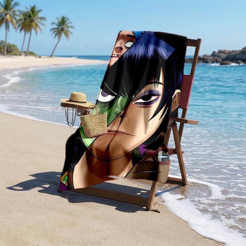 Gorillaz Fashion Beach Towel: Ideal for Summer Adventures Soft, Absorbent and Quick Drying Suitable for Swimming and Bathing