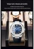 Men's Fashionable Waterproof Luminous Calendar Watch with Genuine Leather Strap