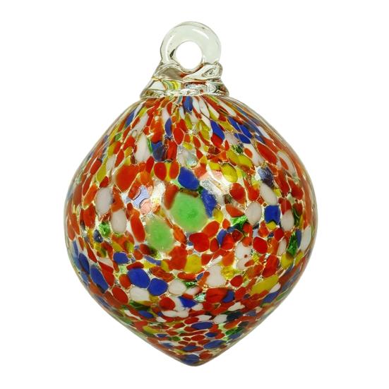 High Borosilicate Glass Spheres Hand Blown Ball Ornament, Colorful Christmas Hanging Decoration Handmade Ornaments for Tree, Window, Patio,