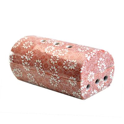 [Modern Buddhist Altar Accessories][Incense Burner Only] Horizontal Cylindrical Incense Burner "Kosaiki" Sanka (Wine) Mino Ware with Carbon Felt