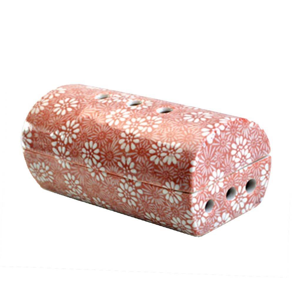 

[Modern Buddhist Altar Accessories][Incense Burner Only] Horizontal Cylindrical Incense Burner Kosaiki Sanka (Wine) Mino Ware with Carbon Felt