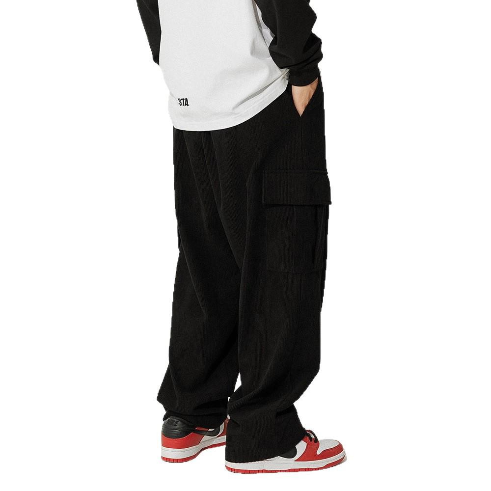 Men's 2026 Corduroy Multi-Pocket Cargo Pants - Autumn Casual Straight Loose Fit