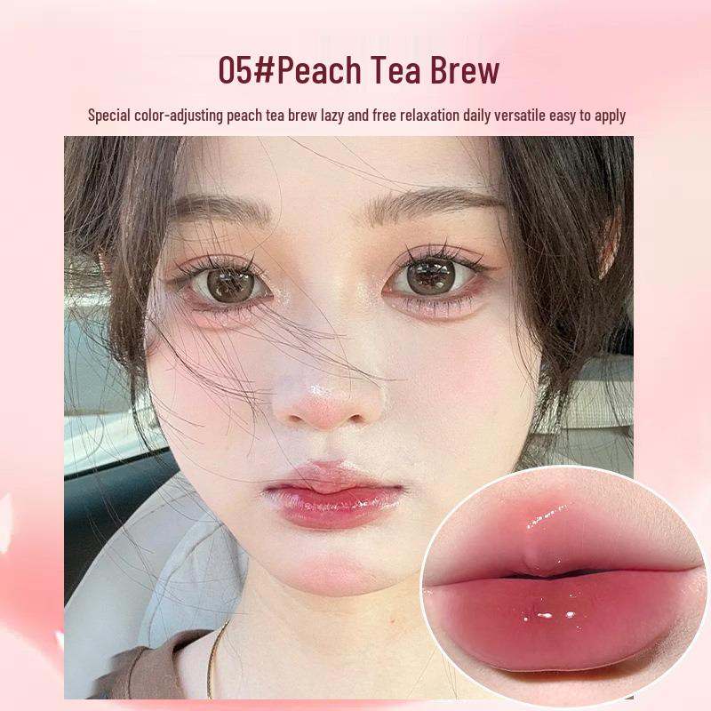 New Long-Lasting Pearlescent Nude Mirror Lip Gloss: Moisturizing, Non-Fading, and Whitening Lip Oil Lipstick.