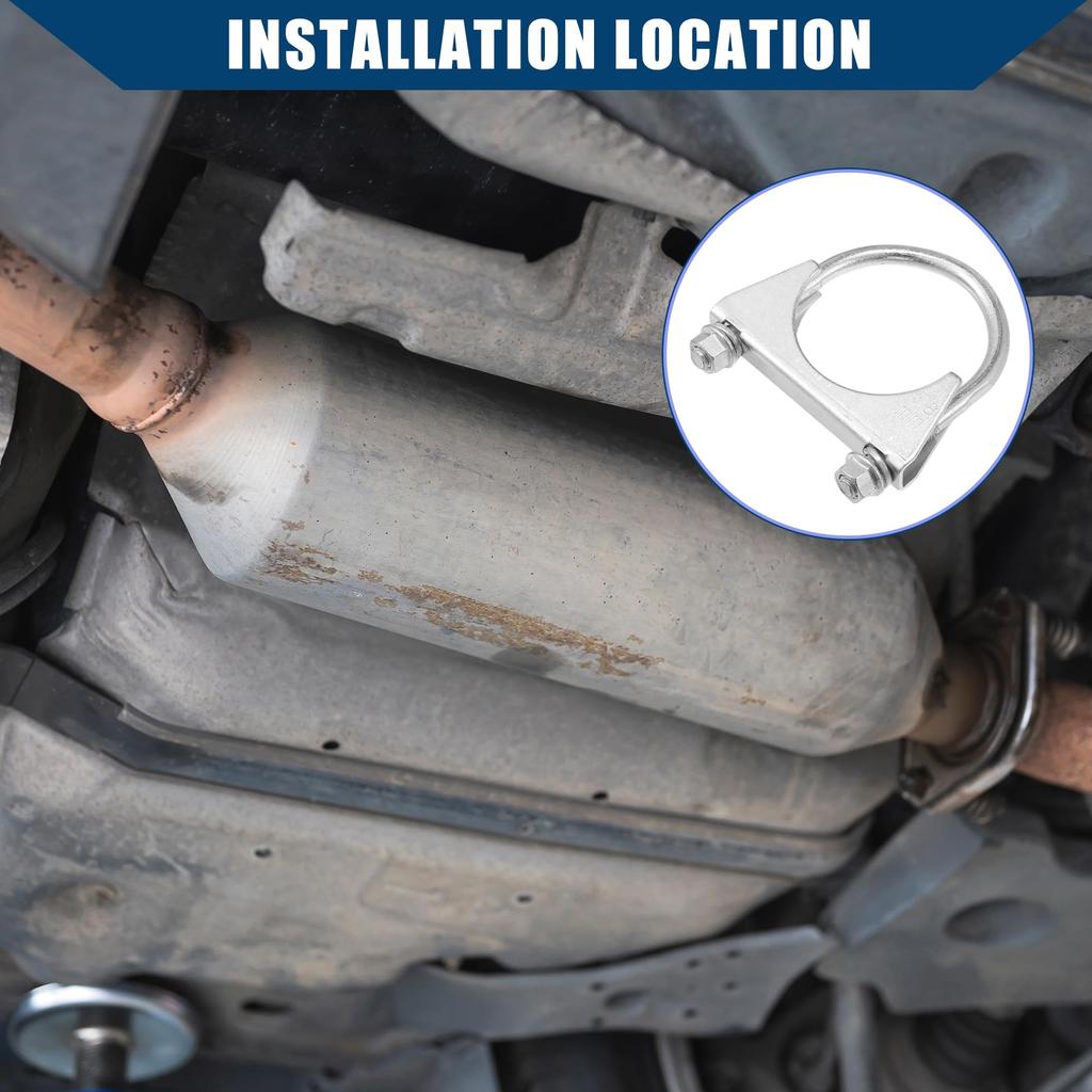 Hihaha Muffler Exhaust Clamp Bolt Clip/General Purpose Round U Type