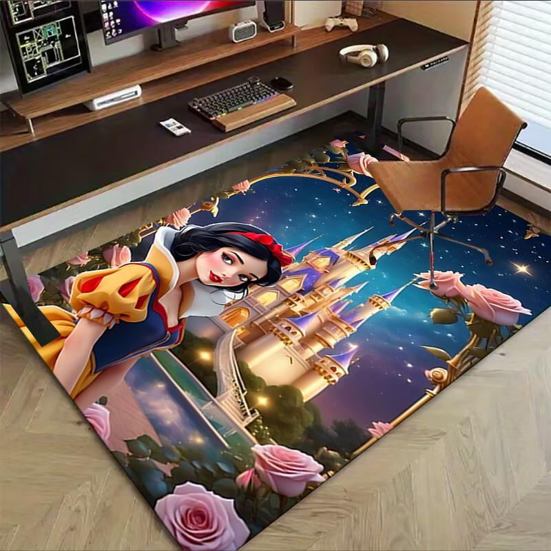 1pc castle roses Carpet Anti Slip Polyester Floor Mat for office.Bedroom