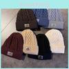 Acrylic Knit Hat For Men Winter Warmth Windproof Ears Protection Casual Style