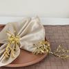 2PCS Gold/Silver Plum Blossom Napkin Ring Luxury Decorative Chinese-style Napkin Ring Metal Elegant Napkin Buckle Special Events
