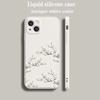 Luxury Color Phone Case For iPhone 15 14 13 12 mini 11 Pro Max XS X XR SE 7 8 Plus soft Silicone Beige Cover Flower