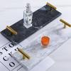 Marble Serving Tray Square Modern Minimalist Hotel Restaurant Coffee Tea Dessert Display