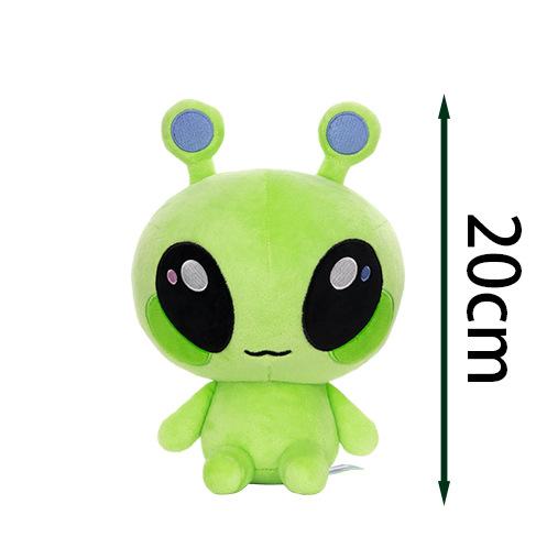 Grünes Alien-Stofftier Anime Tentakel-Hörner Alien-Monster Horrorpuppe Jungen Mädchen Weiche Spielzeuge Kuschelkissen Jungen Geschenke 20cm