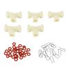 5pcs 3 Way T Hose Connector Replacement for Jura Coffee Machine T Type Fluid Connector With O Rings Clamps