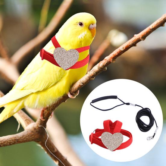 Yousheng Parrot Harness Adjustable Prevent Break Free Ultra Light Pet Bird Training Harness and Leash Set Bird Supplies