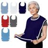 Stain Resistant Elderly Bib Pocket Style Rice Pocket Bib Thicked Saliva Towel  Feeding Nursing