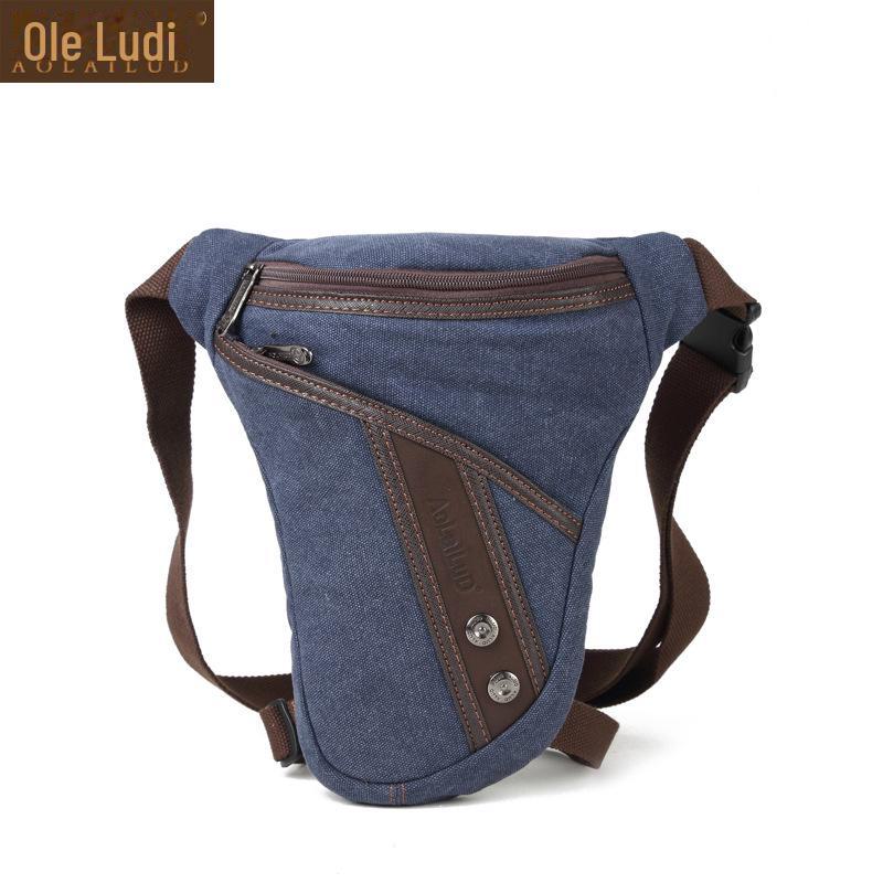 Pánská retro plátěná taška na nohu - Odolná taška přes rameno a messenger