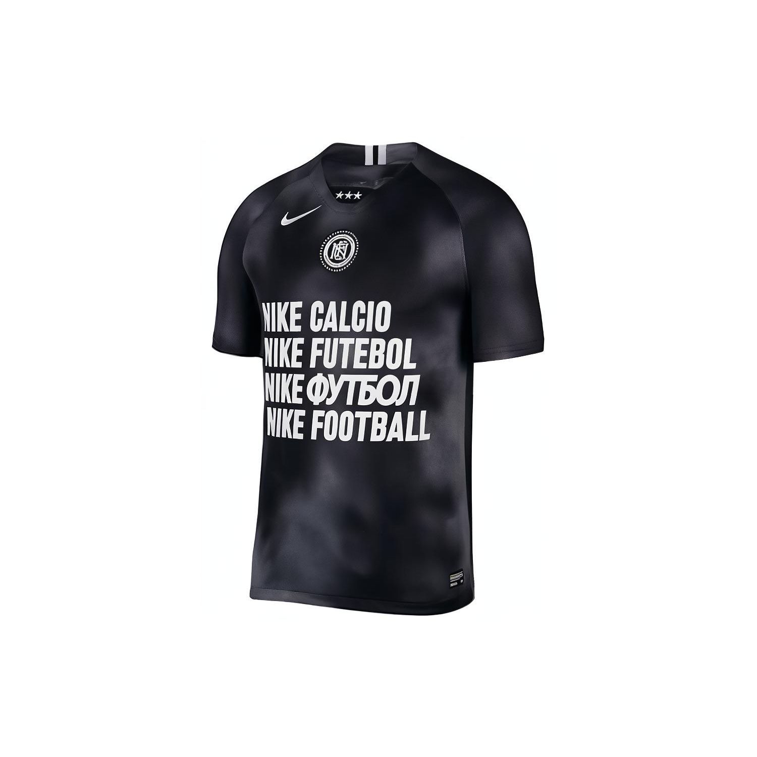 

Nike Футболка с коротким рукавом и принтом букв, мужская, черная, AO0667-010 S