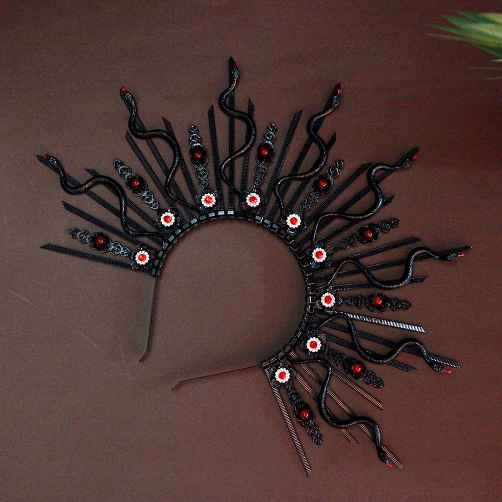 Modisches Schlangenkrone Kopfschmuck Damen Mythisches Kopfschmuck Geeignet für Halloween-Themenparty und zum Kreieren eines Einzigartigen Looks