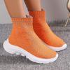fashion Socks running shoes women's sports shoes sports shoes women's breathable casual elastic thick-soled vulcanized ankle boots