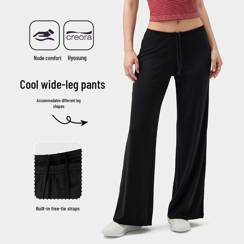 

Women s Classic Wide-Leg Breathable Dance Pants Small чорний