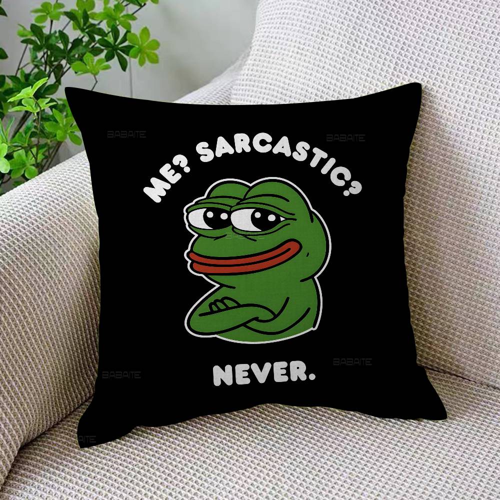 Sad PPepe Frog Anime Pillowcases Home Bedding Decorative Pillow Cover Wedding Super Soft Pillow Case