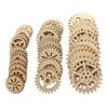 25 Stück Unbearbeitete Holzstücke Basteln DIY Malerei Dekorationen Mini Holz Zahnrad Puzzle Knöpfe