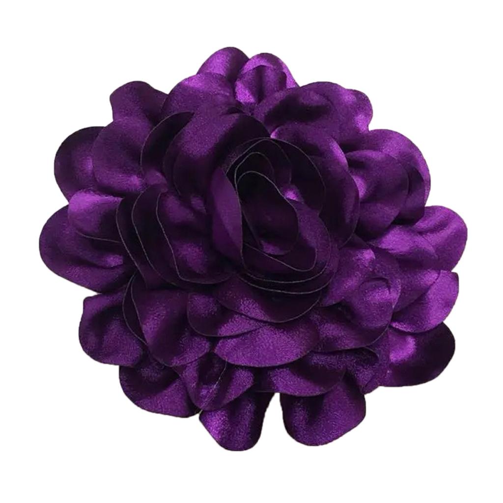Elegant 24cm Handmade Lapel Pin Beautiful Satin Flower Lapel Pin Delicate Brooch Jewelry for Work and Business