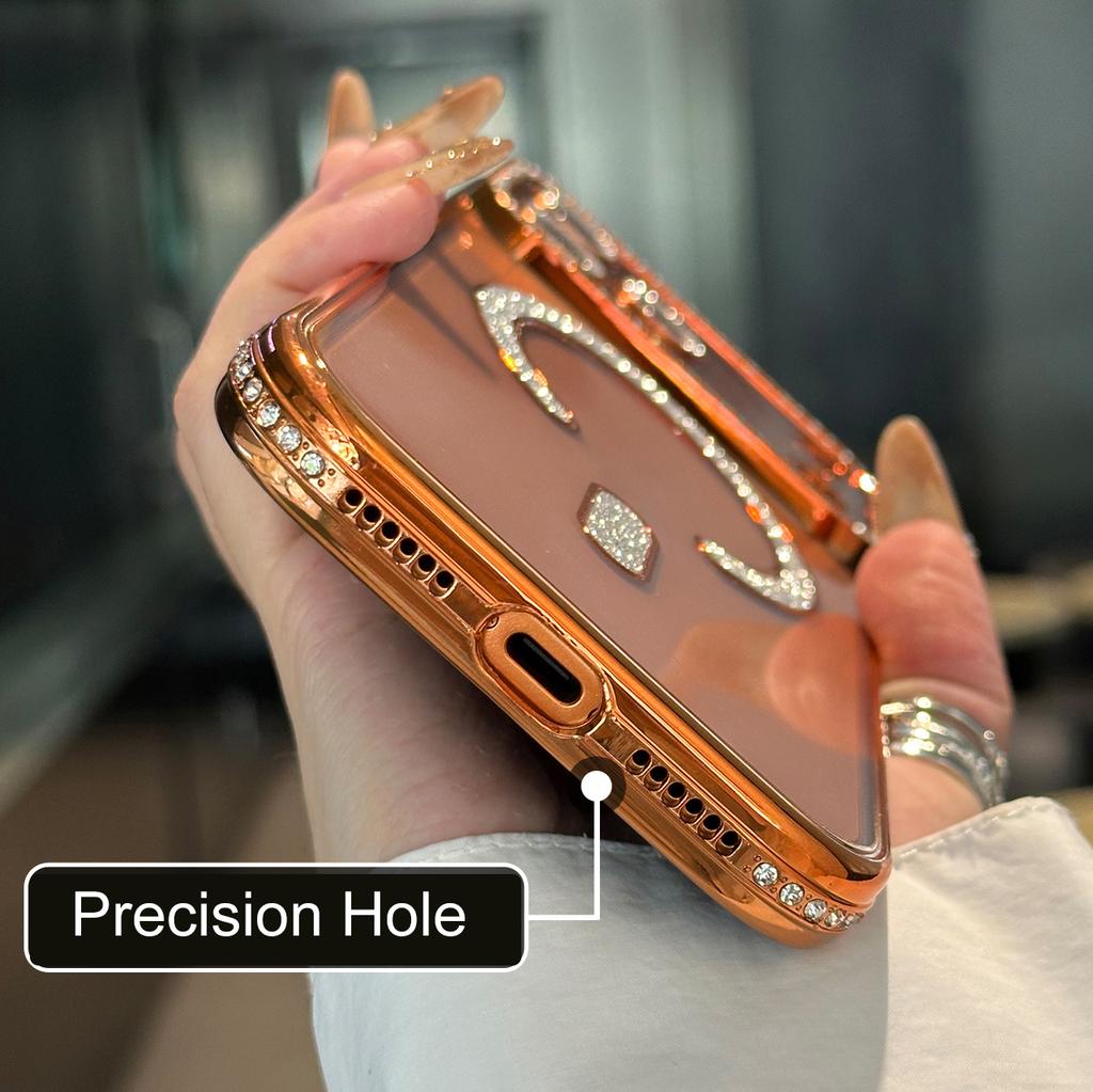Luksusowy Błyszczący Etui z Brokatem i Diamentową Folia na Obiektyw dla Dziewczyny na iPhone 17 Air 16 15 14 Plus   11 Pro Max Magnetyczne Pokrowiec Magsafe
