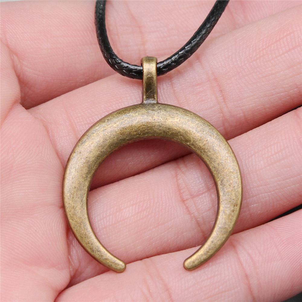 45cm Necklace Leather Chain Big Skull Halloween Kids' Jewelry Materials QN064